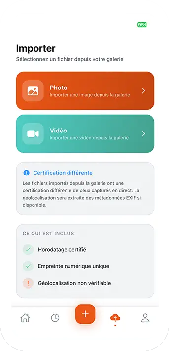 Certifiles — photo et vidéo certifiées