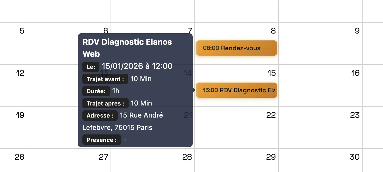 Diag Pilote — planning des interventions